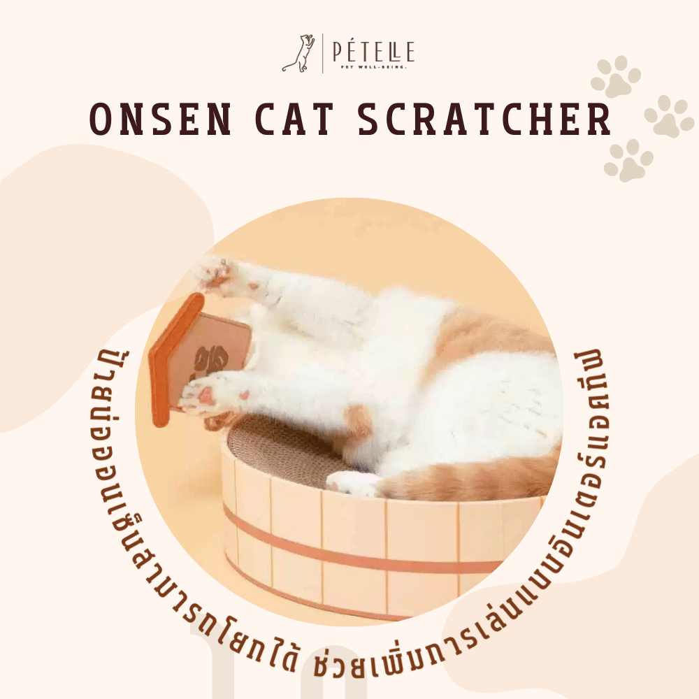 ที่ลับเล็บแมว PETELLE รุ่น ONSEN CAT SCRATCHER รูปทรงอ่างออนเซ็น