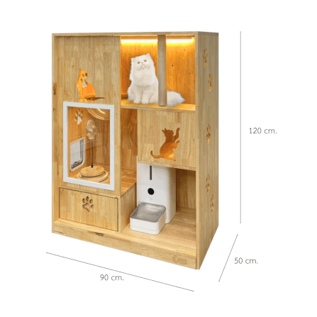 บ้านแมว PETELLE ไซส์ M ขนาด 90X50X120 ซม._0
