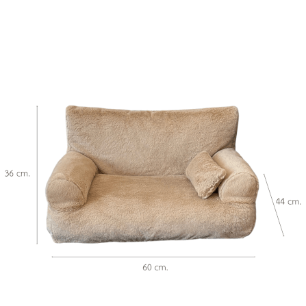 โซฟาสัตว์เลี้ยง PETELE รุ่น COZY PET SOFA ไซส์ L สีครีมอ่อน_0