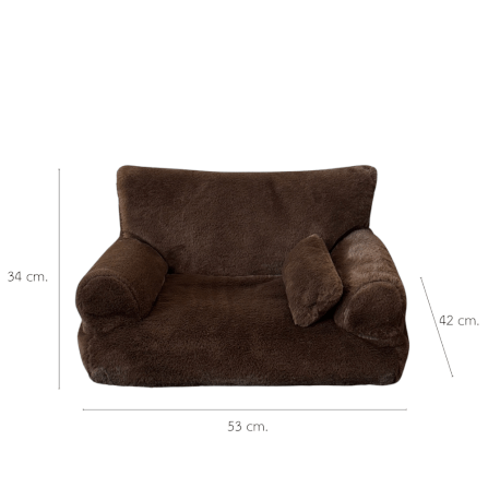 โซฟาสัตว์เลี้ยง PETELE รุ่น COZY PET SOFA ไซส์ M สีน้ำตาลเข้ม_0