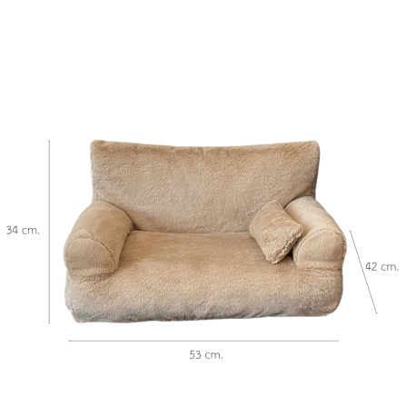 โซฟาสัตว์เลี้ยง PETELE รุ่น COZY PET SOFA ไซส์ M สีครีมอ่อน_1