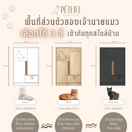 บ้านแมว PETELLE รุ่นมาตรฐาน ไซส์ S ขนาด 60X45X90 ซม._2