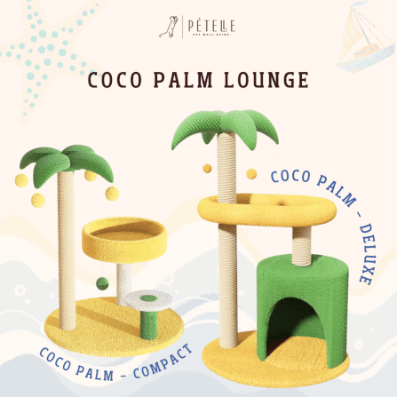 คอนโดแมว PETELE รุ่น COCO PALM COMPACT 41X68CM เหลือง/เขียว_3