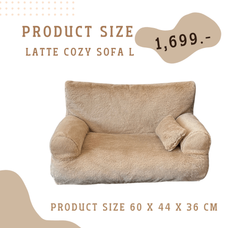 โซฟาสัตว์เลี้ยง PETELE รุ่น COZY PET SOFA ไซส์ L สีครีมอ่อน_4