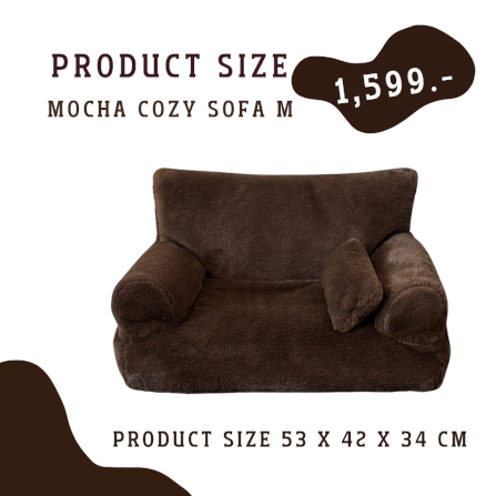 โซฟาสัตว์เลี้ยง PETELE รุ่น COZY PET SOFA ไซส์ M สีน้ำตาลเข้ม_4