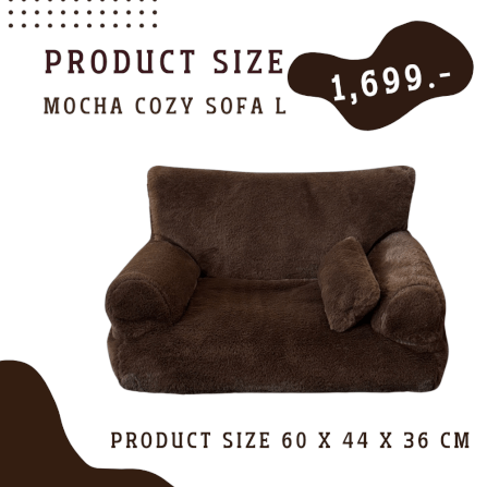 โซฟาสัตว์เลี้ยง PETELE รุ่น COZY PET SOFA ไซส์ L สีน้ำตาลเข้ม_4