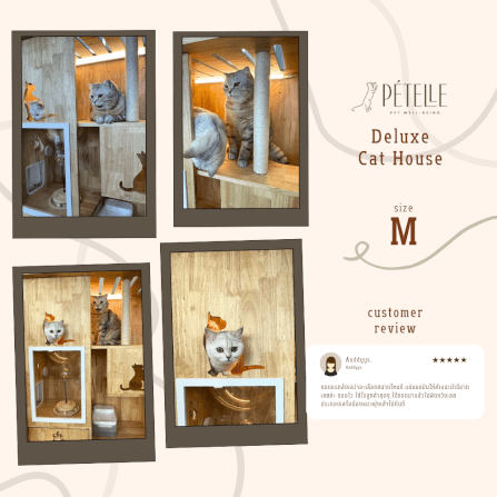 บ้านแมว PETELLE ไซส์ M ขนาด 90X50X120 ซม._5