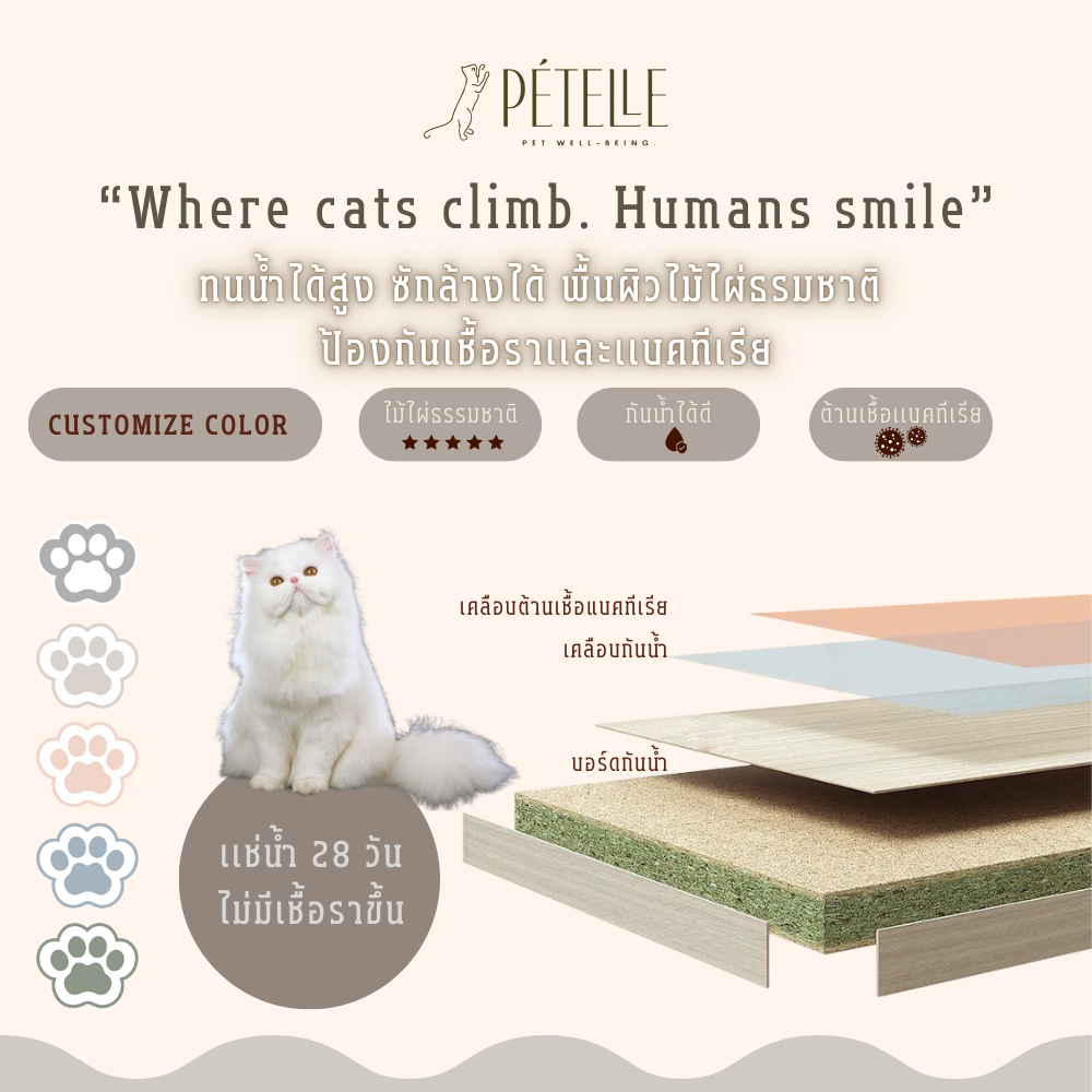 คอนโดแมว PETELE STARLIT CAT CLIMBING FRAME รุ่น VILLA SIZE M สีเขียว_5