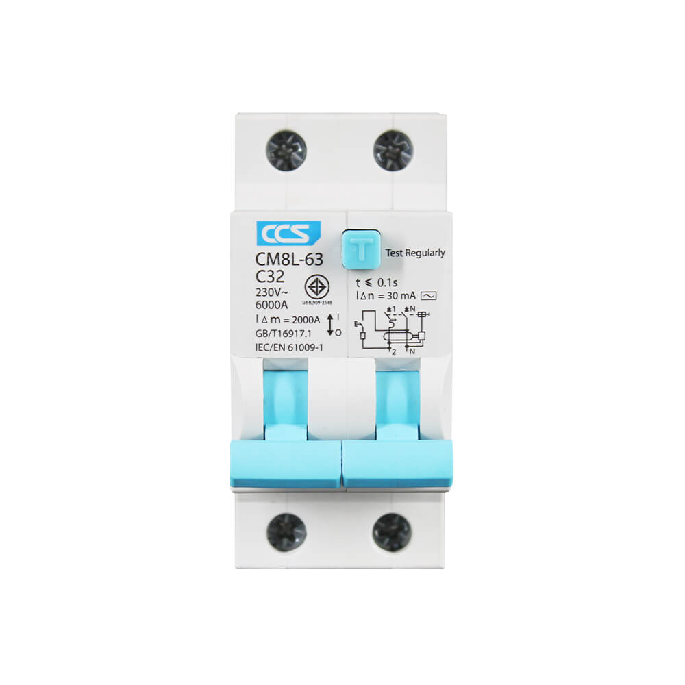 เบรกเกอร์กันไฟดูด 16 แอมป์ 2 โพล CCS รุ่น CM8L-63