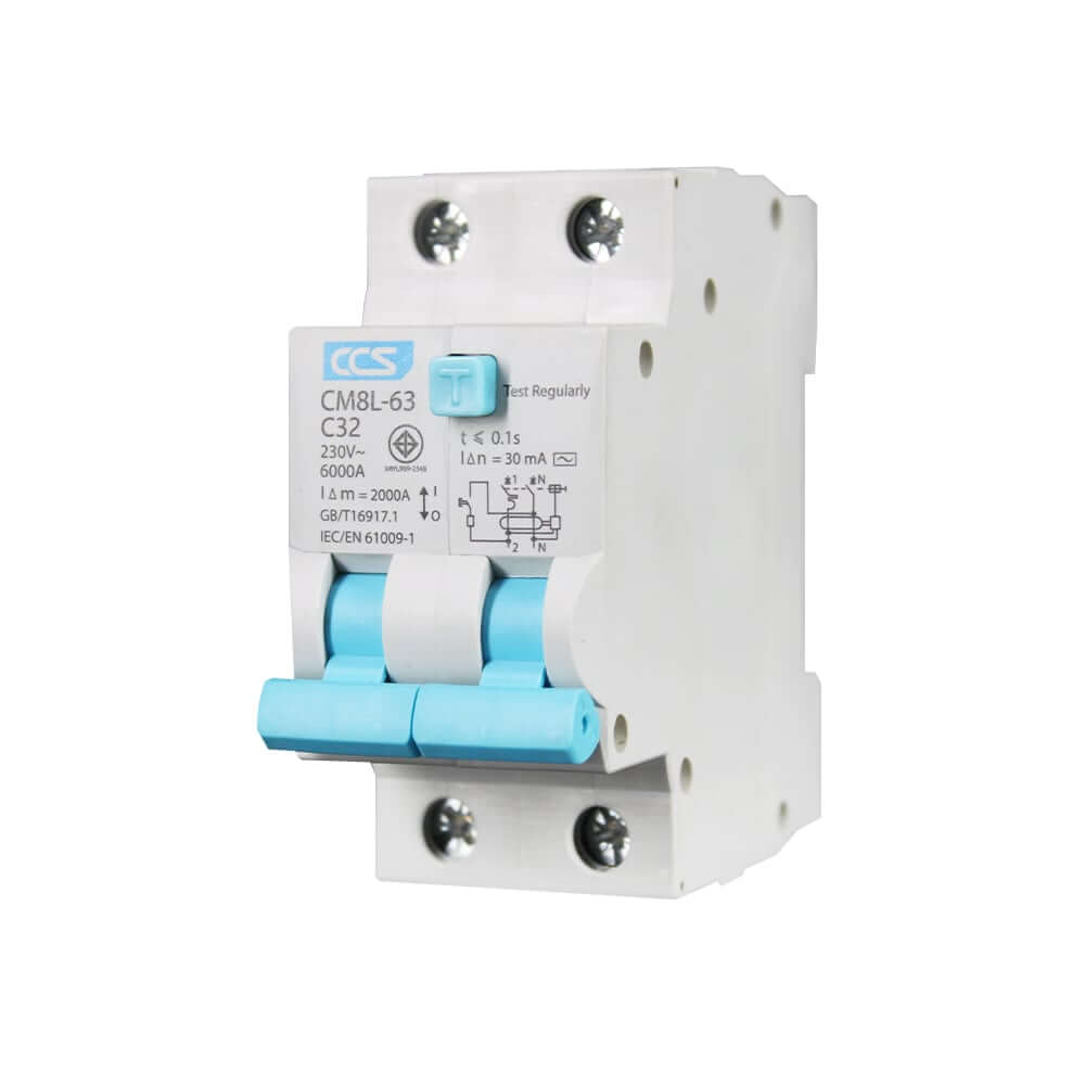 เบรกเกอร์กันไฟดูด 16 แอมป์ 2 โพล CCS รุ่น CM8L-63