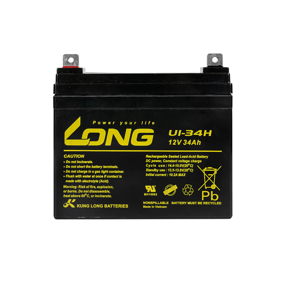 แบตเตอรี่แห้ง LONG U1-34H (12V 34AH) สำหรับเครื่องสำรองไฟฟ้า UPS และ รถไฟฟ้า_4