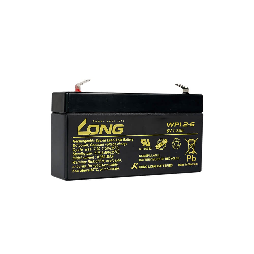 แบตเตอรี่แห้ง  LONG WP1.2-6 (6V1.2AH) สำหรับไฟฉุกเฉิน