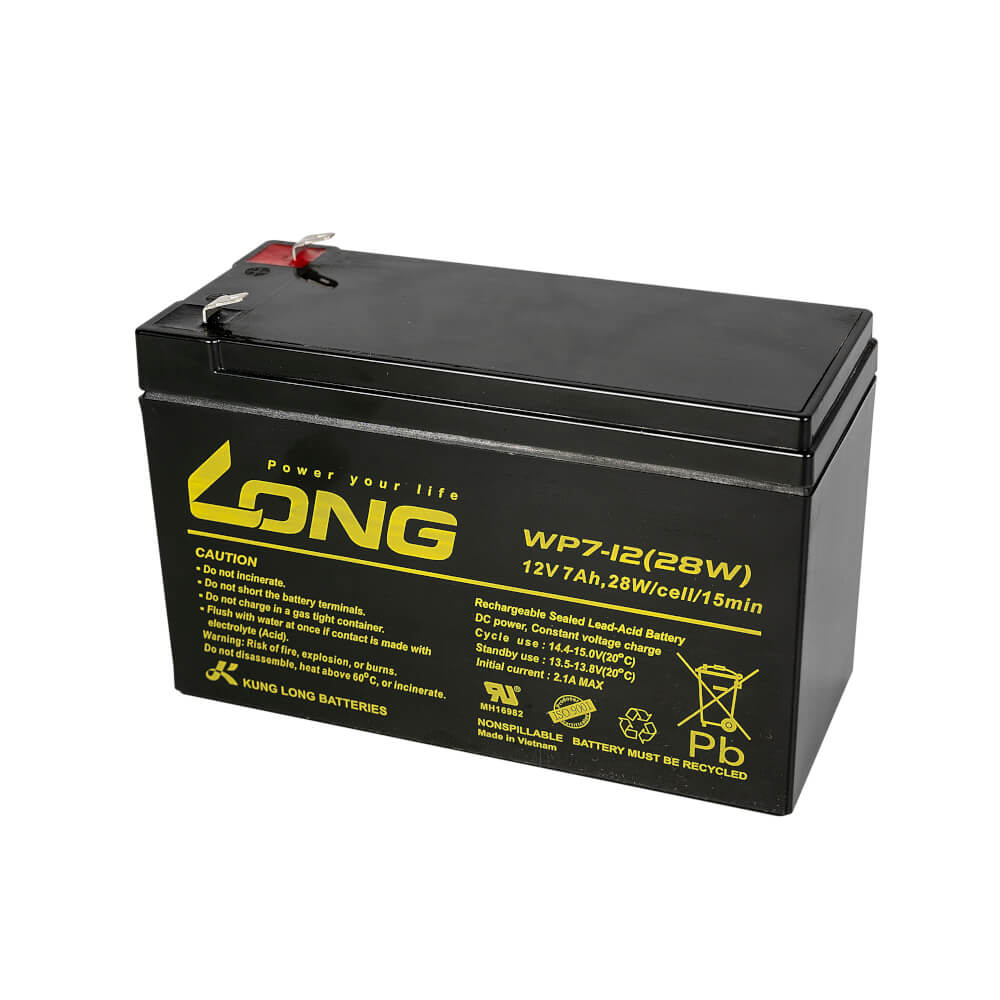แบตเตอรี่แห้ง LONG WP7-12(28W) (12V 7AH) สำหรับเครื่องสำรองไฟฟ้า UPS_1
