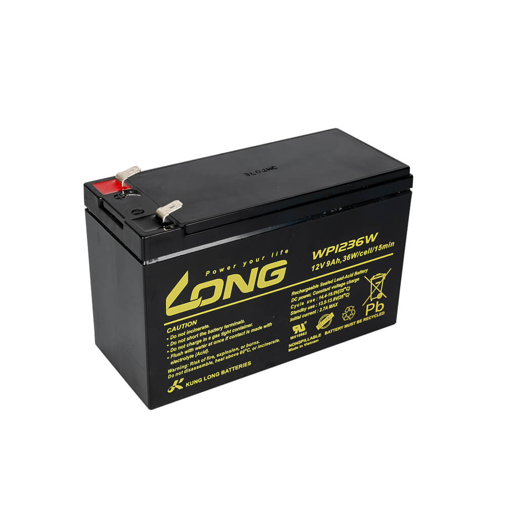 แบตเตอรี่แห้ง LONG WP1236W (12V 9AH) สำหรับเครื่องสำรองไฟฟ้า UPS