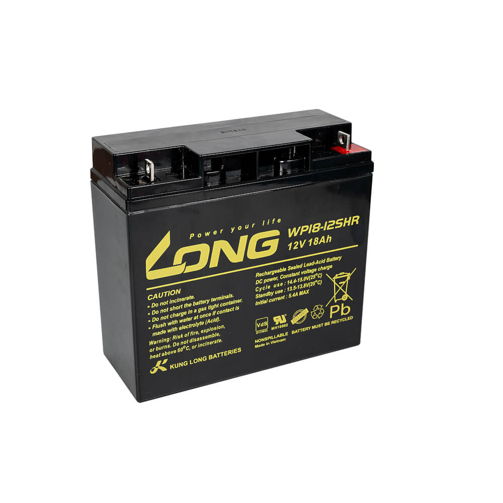 แบตเตอรี่แห้ง LONG WP18-12SHR (12V 18AH) สำหรับเครื่องสำรองไฟฟ้า UPS