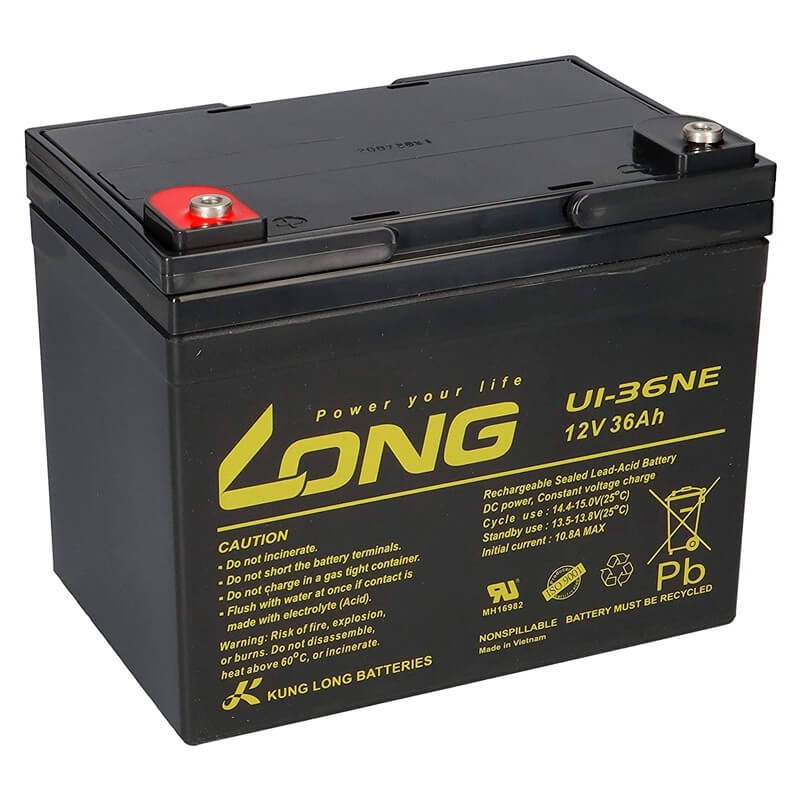 แบตเตอรี่แห้ง LONG U1-36NE (12V 36AH) สำหรับเครื่องสำรองไฟฟ้า UPS และ รถไฟฟ้า