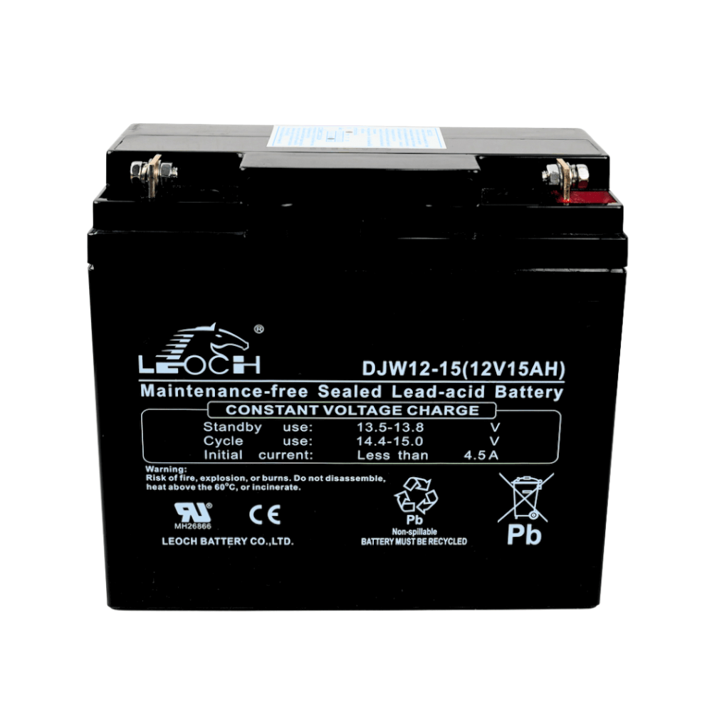 แบตเตอรี่แห้ง LEOCH DJW12-15 (12V 15AH) สำหรับเครื่องสำรองไฟฟ้า UPS