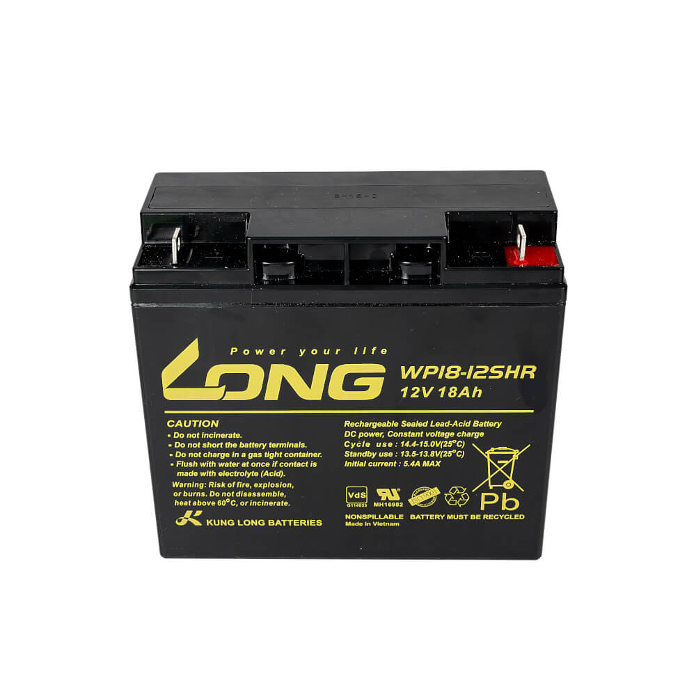 แบตเตอรี่แห้ง LONG WP18-12SHR (12V 18AH) สำหรับเครื่องสำรองไฟฟ้า UPS