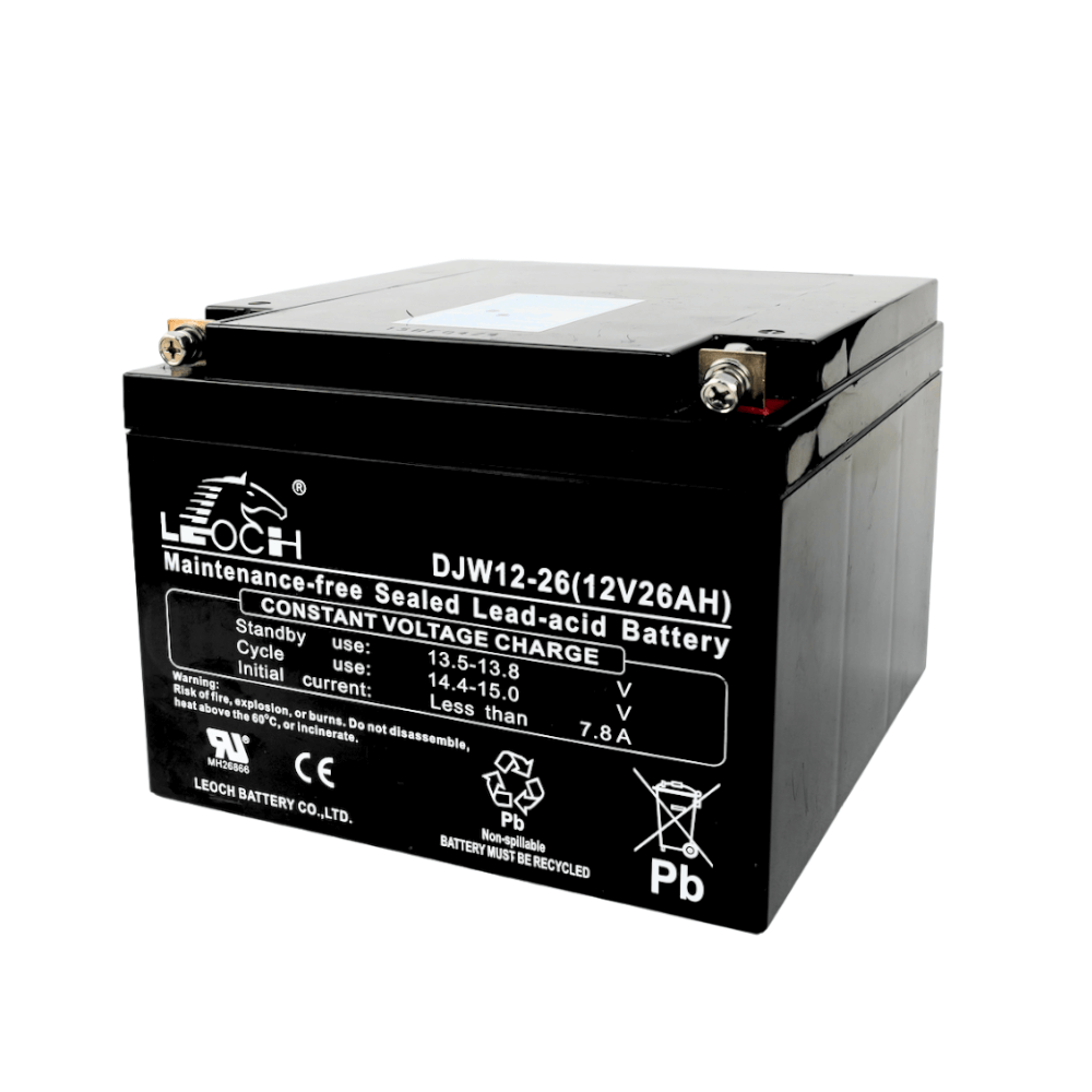 แบตเตอรี่แห้ง LEOCH DJW12-26 (12V 26AH) สำหรับเครื่องสำรองไฟฟ้า UPS