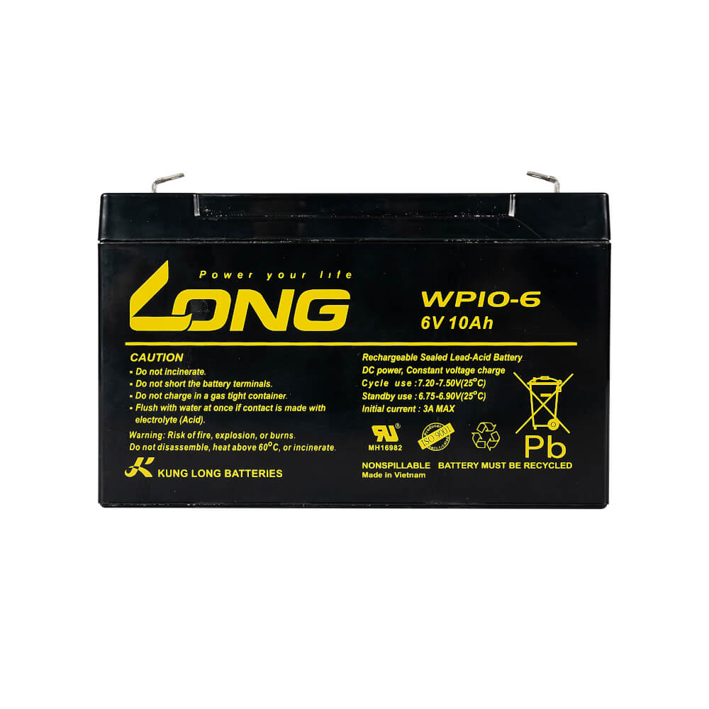 แบตเตอรี่แห้ง  LONG WP10-6 (6V10AH) สำหรับไฟฉุกเฉิน