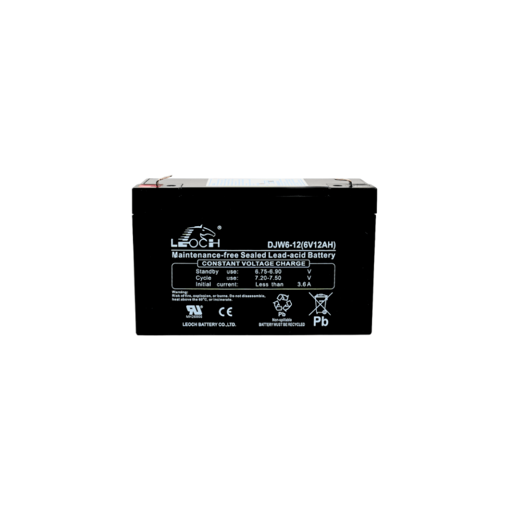 แบตเตอรี่แห้ง LEOCH DJW6-12 (6V12AH) สำหรับไฟฉุกเฉิน_3