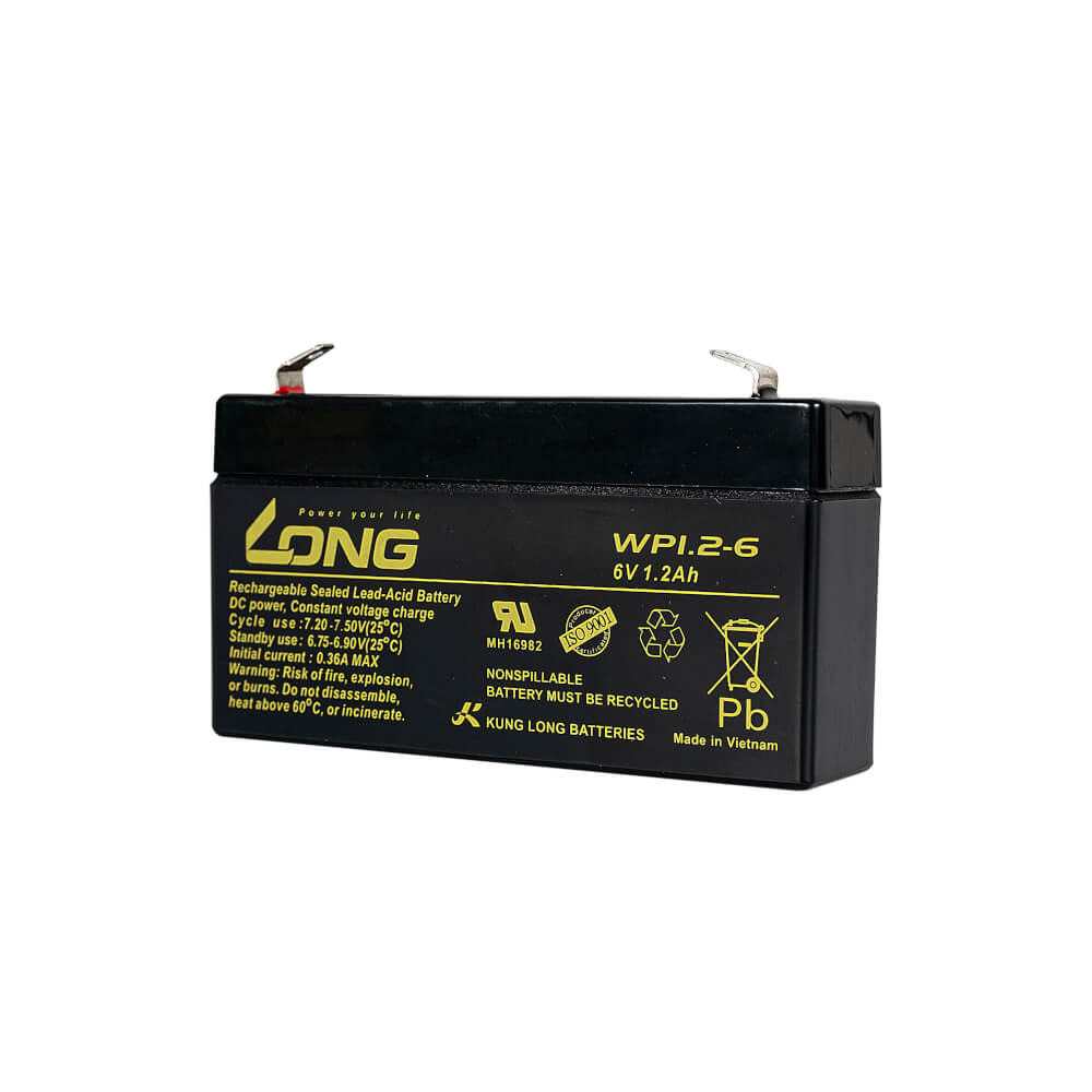 แบตเตอรี่แห้ง  LONG WP1.2-6 (6V1.2AH) สำหรับไฟฉุกเฉิน