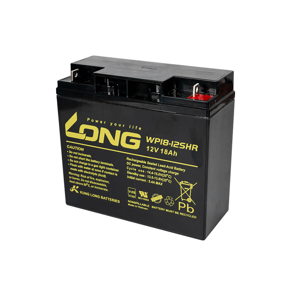 แบตเตอรี่แห้ง LONG WP18-12SHR (12V 18AH) สำหรับเครื่องสำรองไฟฟ้า UPS
