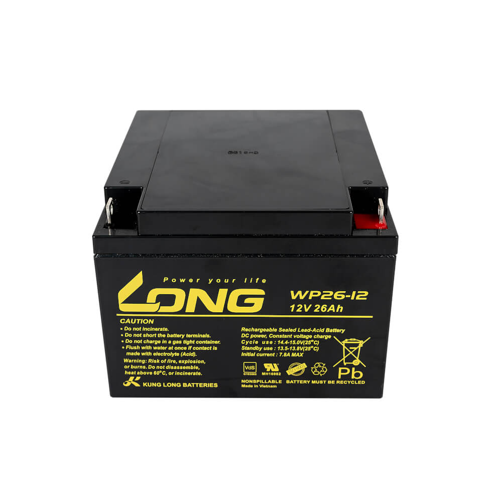 แบตเตอรี่แห้ง LONG WP26-12 (12V 26AH) สำหรับเครื่องสำรองไฟฟ้า UPS และ รถไฟฟ้า