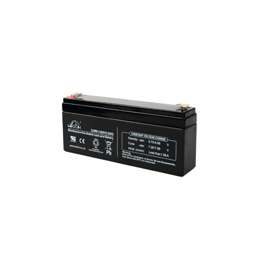 แบตเตอรี่แห้ง  LEOCH DJW6-5.0 (6V5.2AH) สำหรับไฟฉุกเฉิน_5