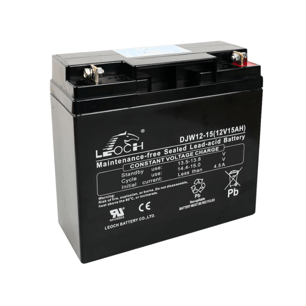 แบตเตอรี่แห้ง LEOCH DJW12-15 (12V 15AH) สำหรับเครื่องสำรองไฟฟ้า UPS