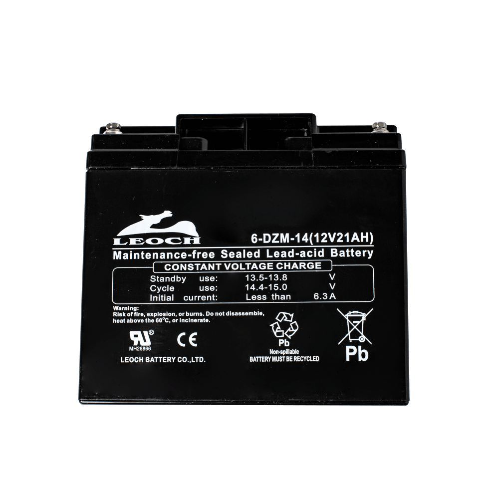 แบตเตอรี่แห้ง LEOCH 6-DZM-14 (12V 21AH) สำหรับเครื่องสำรองไฟฟ้า UPS