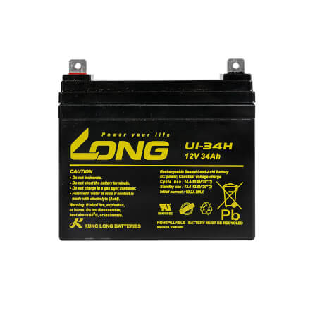 แบตเตอรี่แห้ง LONG U1-34H (12V 34AH) สำหรับเครื่องสำรองไฟฟ้า UPS และ รถไฟฟ้า_0