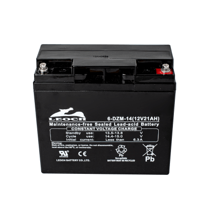 แบตเตอรี่แห้ง LEOCH 6-DZM-14 (12V 21AH) สำหรับเครื่องสำรองไฟฟ้า UPS_0