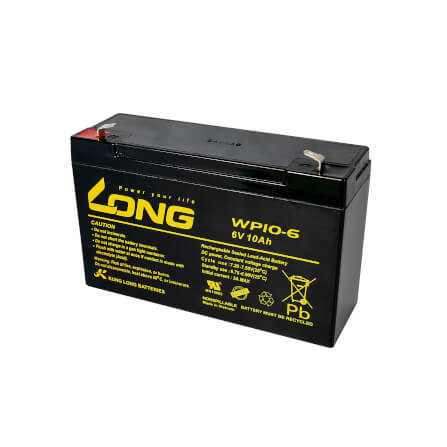 แบตเตอรี่แห้ง  LONG WP10-6 (6V10AH) สำหรับไฟฉุกเฉิน_1