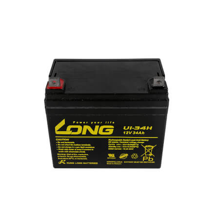 แบตเตอรี่แห้ง LONG U1-34H (12V 34AH) สำหรับเครื่องสำรองไฟฟ้า UPS และ รถไฟฟ้า_2