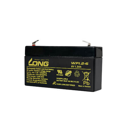 แบตเตอรี่แห้ง  LONG WP1.2-6 (6V1.2AH) สำหรับไฟฉุกเฉิน_3