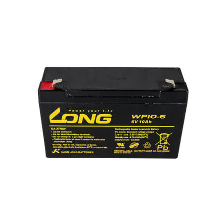 แบตเตอรี่แห้ง  LONG WP10-6 (6V10AH) สำหรับไฟฉุกเฉิน_5