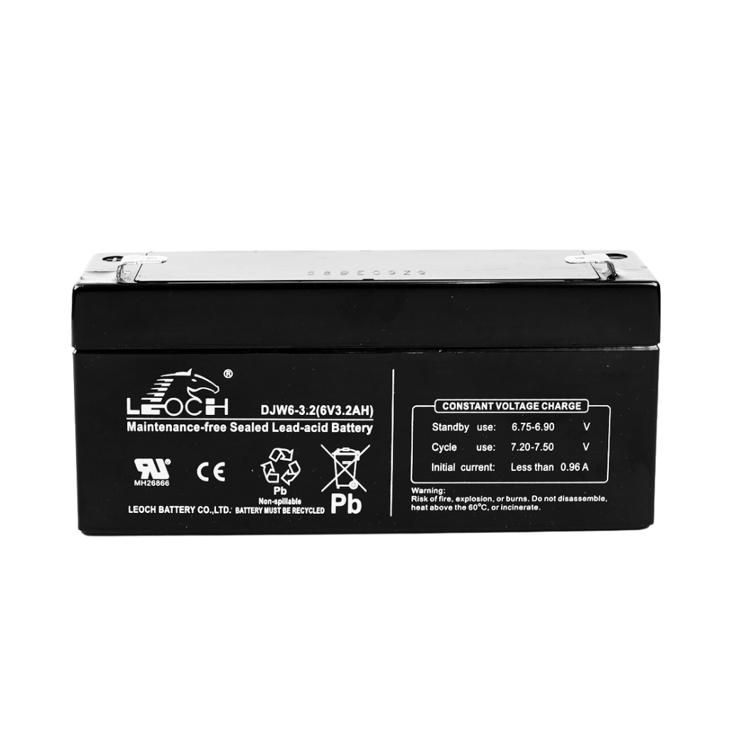 แบตเตอรี่แห้ง  LEOCH DJW6-3.2 (6V3.2AH) สำหรับไฟฉุกเฉิน_0