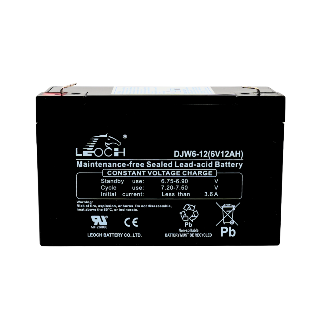 แบตเตอรี่แห้ง LEOCH DJW6-12 (6V12AH) สำหรับไฟฉุกเฉิน_1