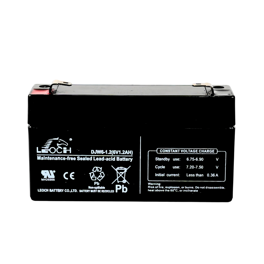 แบตเตอรี่แห้ง  LEOCH DJW6-1.2 (6V1.2AH) สำหรับไฟฉุกเฉิน_1