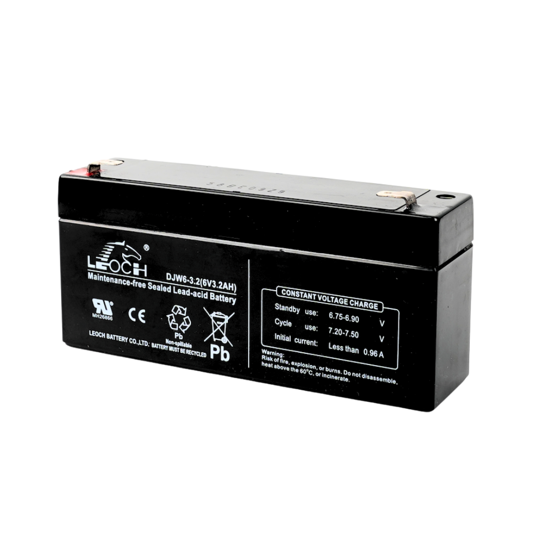 แบตเตอรี่แห้ง  LEOCH DJW6-3.2 (6V3.2AH) สำหรับไฟฉุกเฉิน_1
