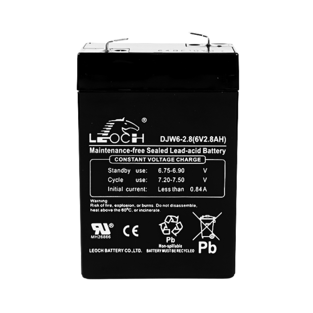 แบตเตอรี่แห้ง  LEOCH DJW6-2.8 (6V2.8AH) สำหรับไฟฉุกเฉิน_1