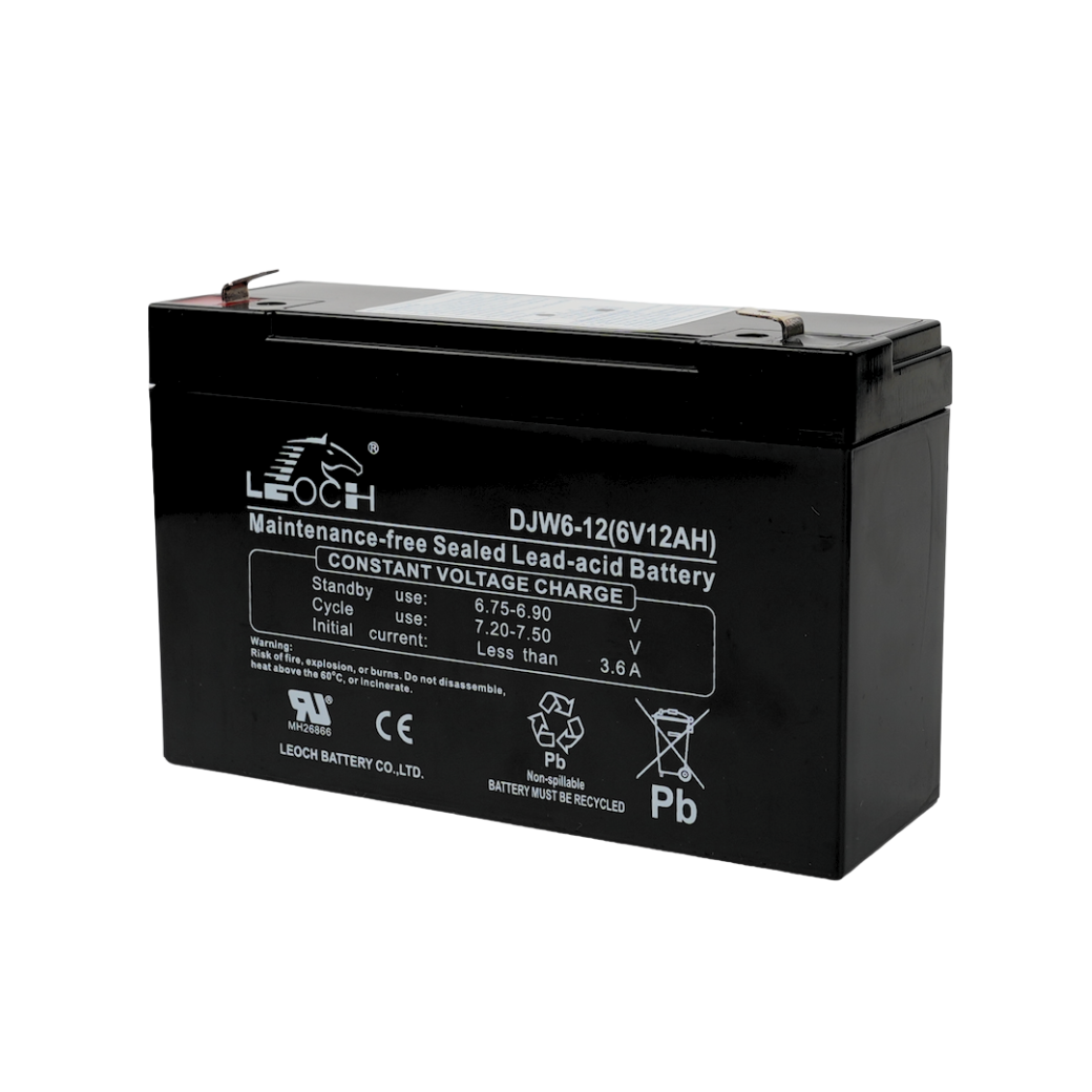 แบตเตอรี่แห้ง LEOCH DJW6-12 (6V12AH) สำหรับไฟฉุกเฉิน_2