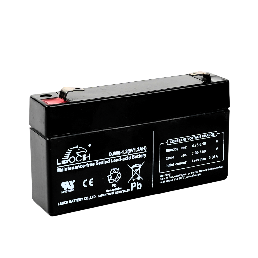 แบตเตอรี่แห้ง  LEOCH DJW6-1.2 (6V1.2AH) สำหรับไฟฉุกเฉิน_2