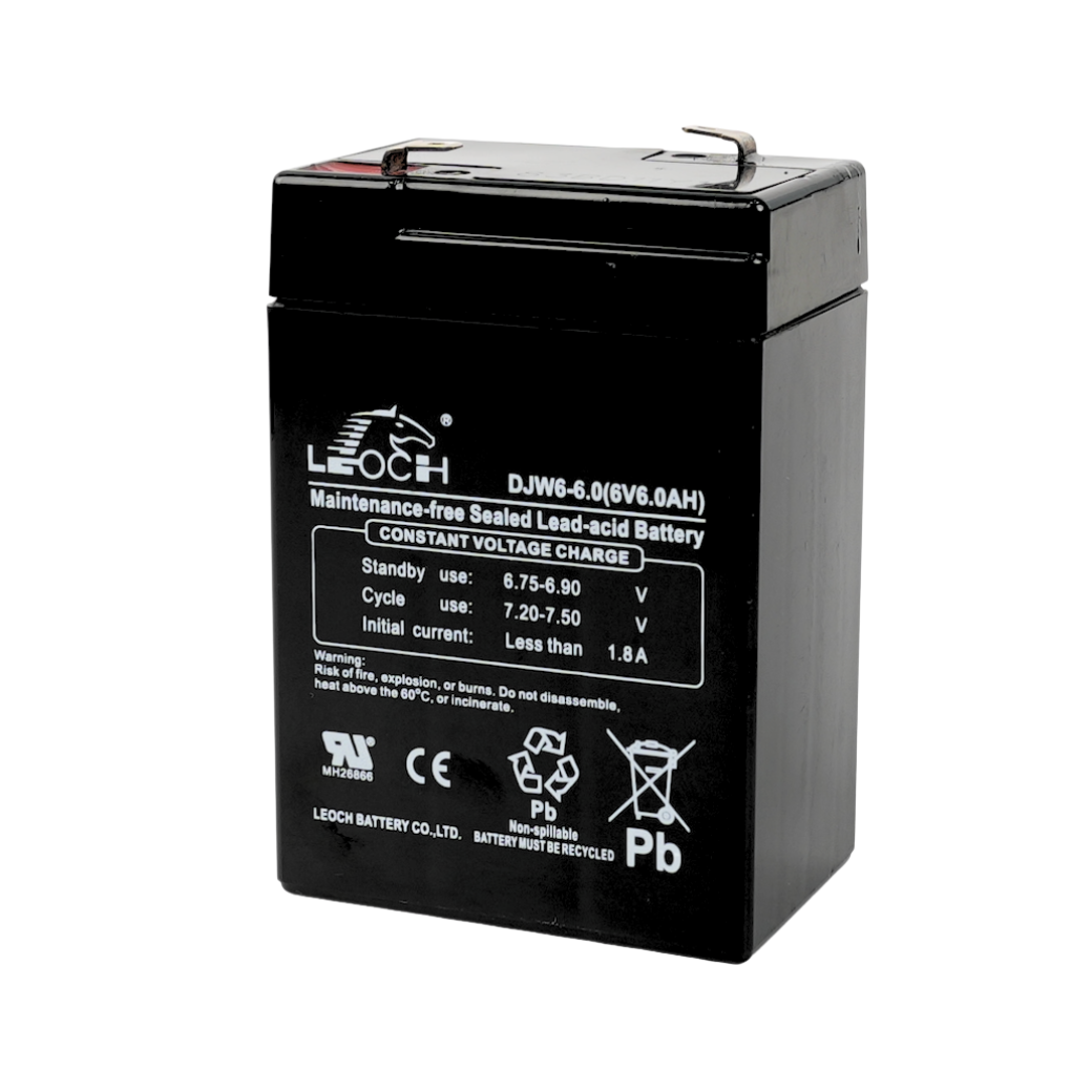 แบตเตอรี่แห้ง  LEOCH DJW6-6.0 (6V6.0AH) สำหรับไฟฉุกเฉิน_5