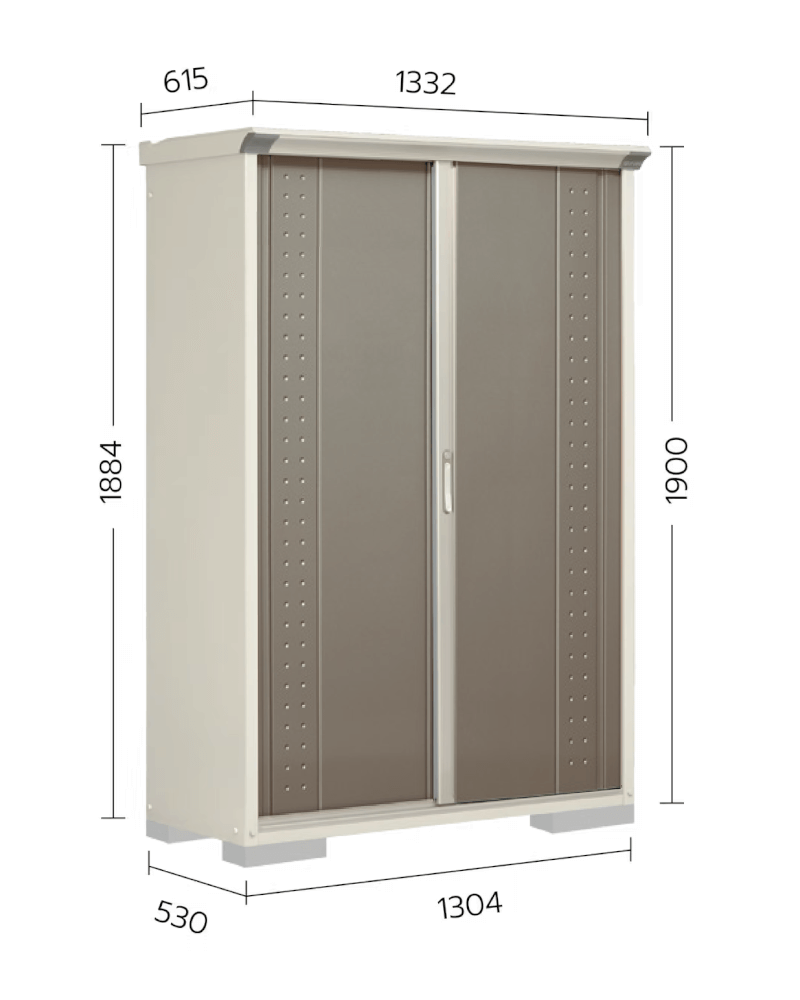 ตู้เก็บของกลางแจ้ง TAKUBO GP135A TALL SPACE สี CARBON BROWN_2