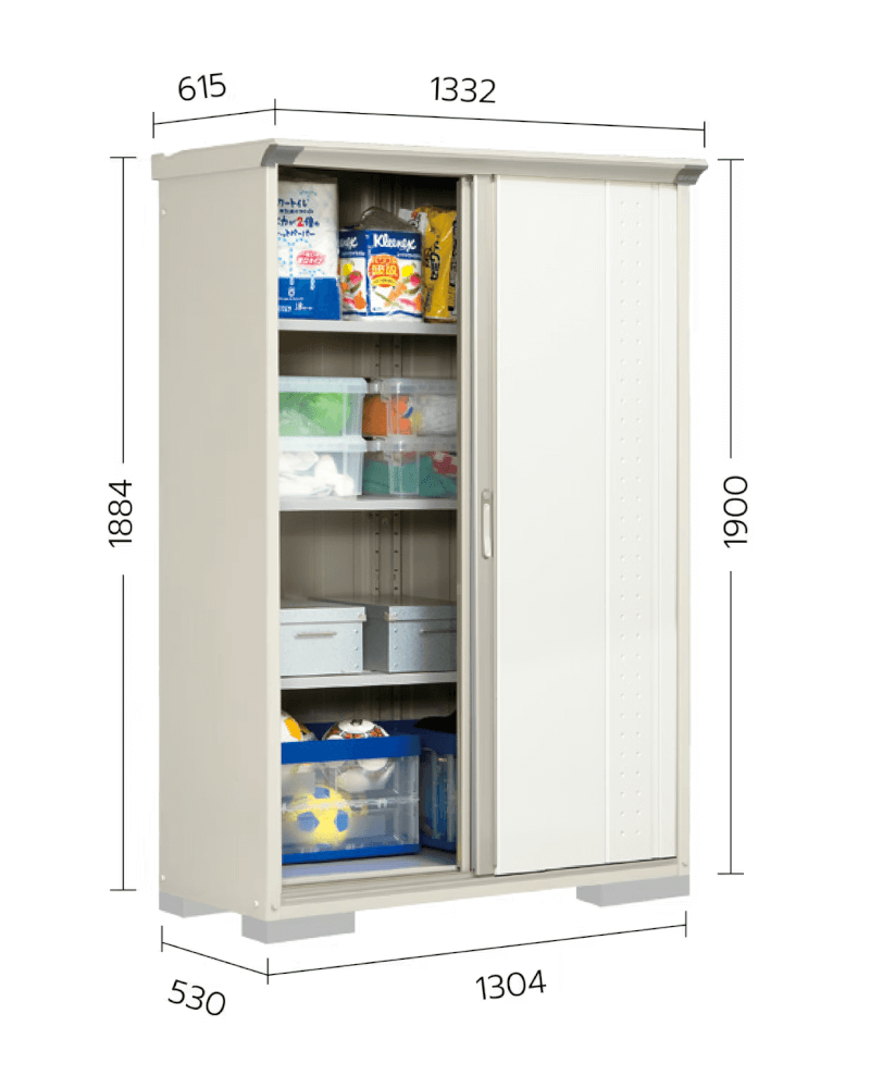 ตู้เก็บของกลางแจ้ง TAKUBO GP135A TALL SPACE สี SILK WHITE_2