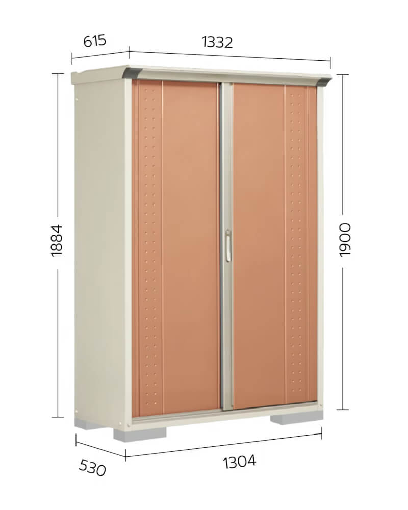 ตู้เก็บของกลางแจ้ง TAKUBO GP135A FULL SHELF สี TROPICAL ORANGE_2