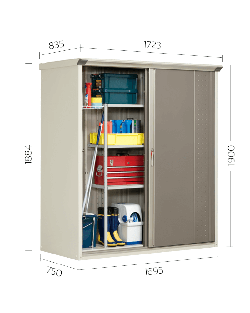 ตู้เก็บของกลางแจ้ง TAKUBO GP177A TALL SPACE สี CARBON BROWN_2