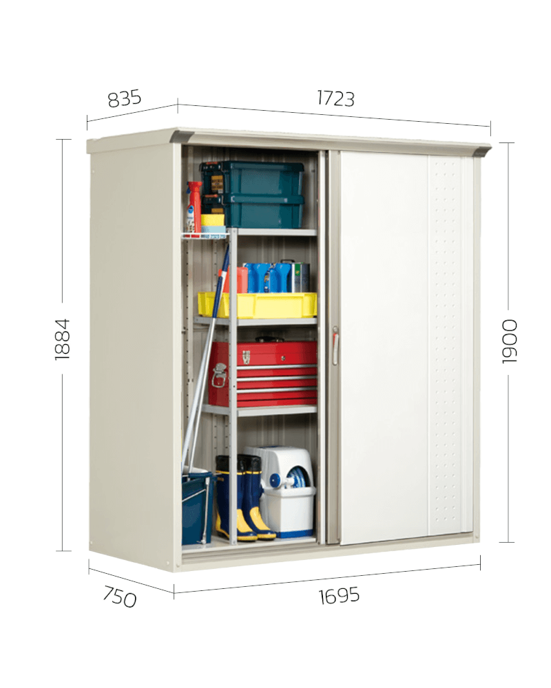 ตู้เก็บของกลางแจ้ง TAKUBO GP177A FULL SHELF สี SILK WHITE_1